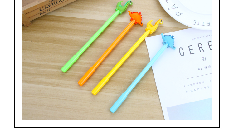 Japanese and Korean Creative New Cartoon Stationery Dinosaur Black Gel Pen Student Studying Stationery Wholesale Customizable Logo Japanese and Korean Creative New Cartoon Stationery Dinosaur Black Gel Pen Student Studying Stationery Wholesale Customizable Logo