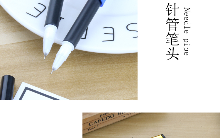 Factory Direct Sales New Fashion Shotgun Black Gel Pen Student Studying Stationery Wholesale Customizable Logo