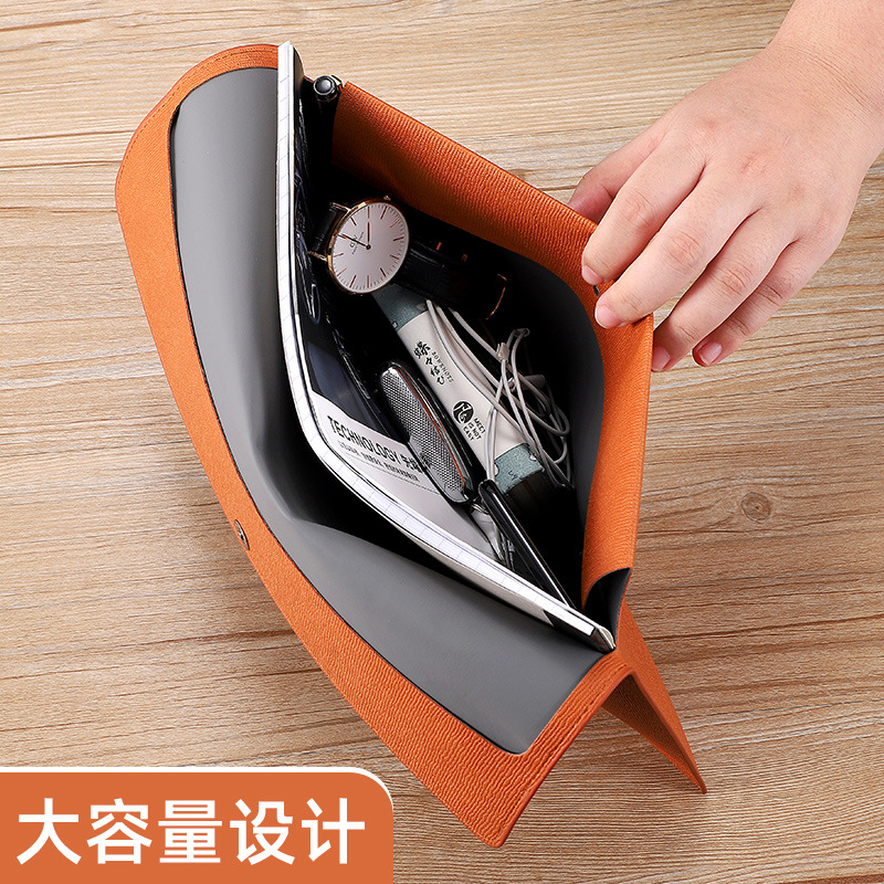 File Bag A4 File Package Information Bag Large Capacity Magnetic Snap Simple Waterproof Business Office Storage Bag Printable Logo