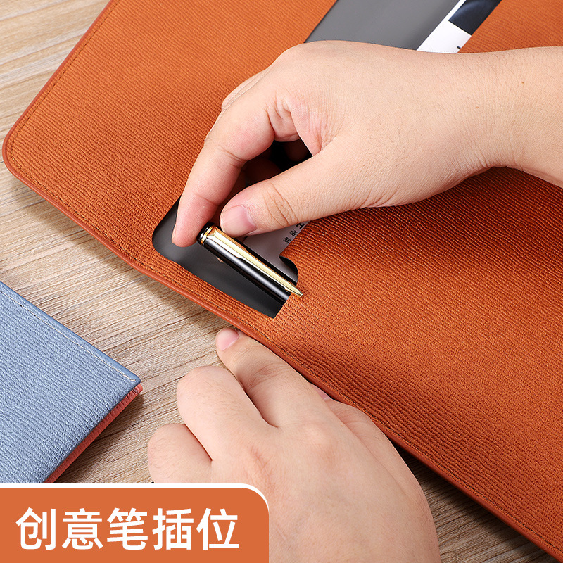 File Bag A4 File Package Information Bag Large Capacity Magnetic Snap Simple Waterproof Business Office Storage Bag Printable Logo