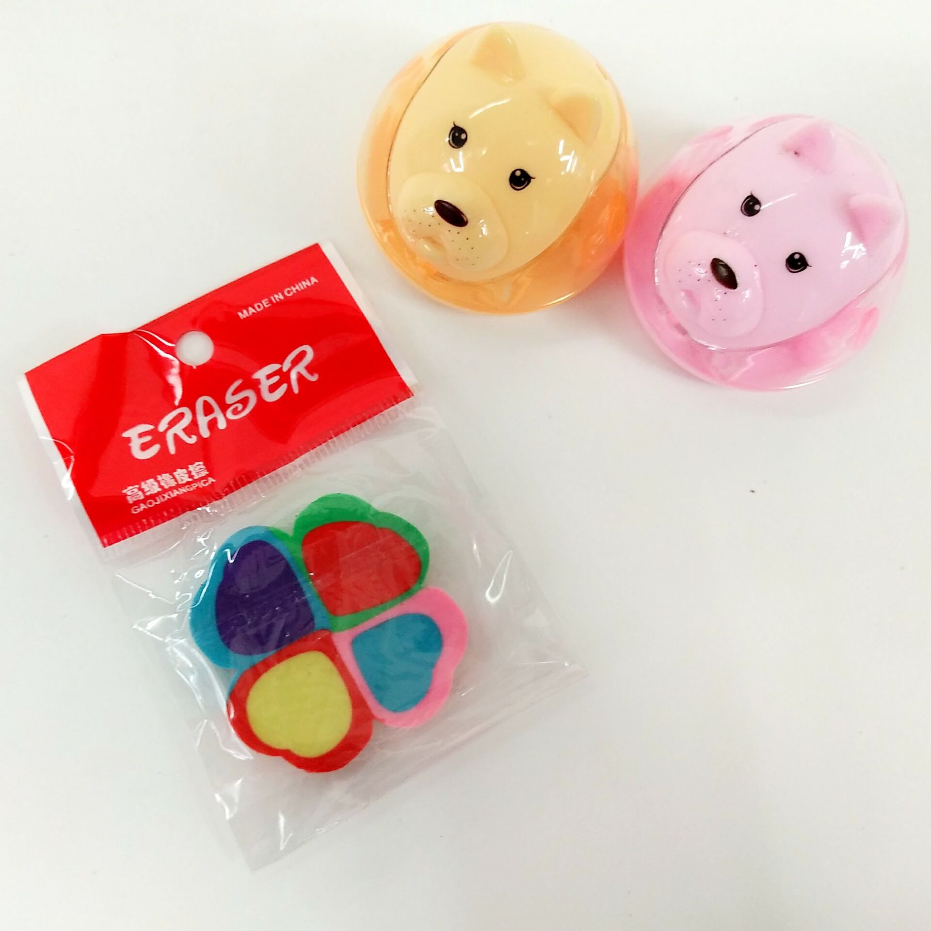 Multi-color eraser four-leaf clover pattern modeling eraser