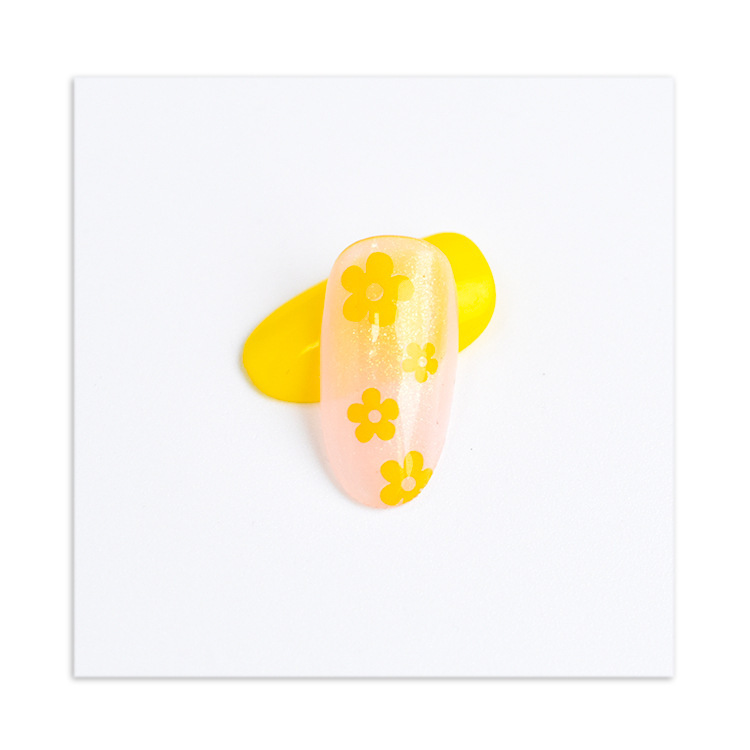 Internet Hot Comes with Adhesive Japanese Style Cartoon Cute Nail Stickers Summer Five-Petal Flower Fresh Nail Sticker
