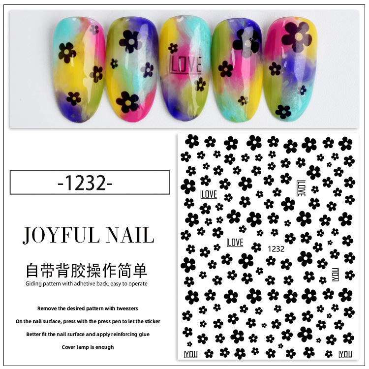Internet Hot Comes with Adhesive Japanese Style Cartoon Cute Nail Stickers Summer Five-Petal Flower Fresh Nail Sticker Internet Hot Comes with Adhesive Japanese Style Cartoon Cute Nail Stickers Summer Five-Petal Flower Fresh Nail Sticker