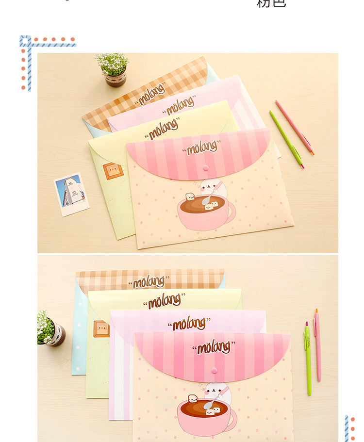 Korean Style Student Cute A4 Test Paper File Bag Fresh Floral Transparent Folder Snap Information Bag Office Supplies