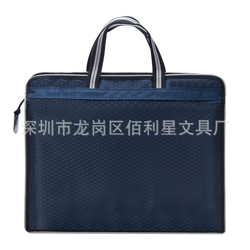 Bailixing Portable Document Bag Conference Poverty Alleviation Bag Waterproof Double-Layer Information Bag Tuition Bag Customizable Printed Logo