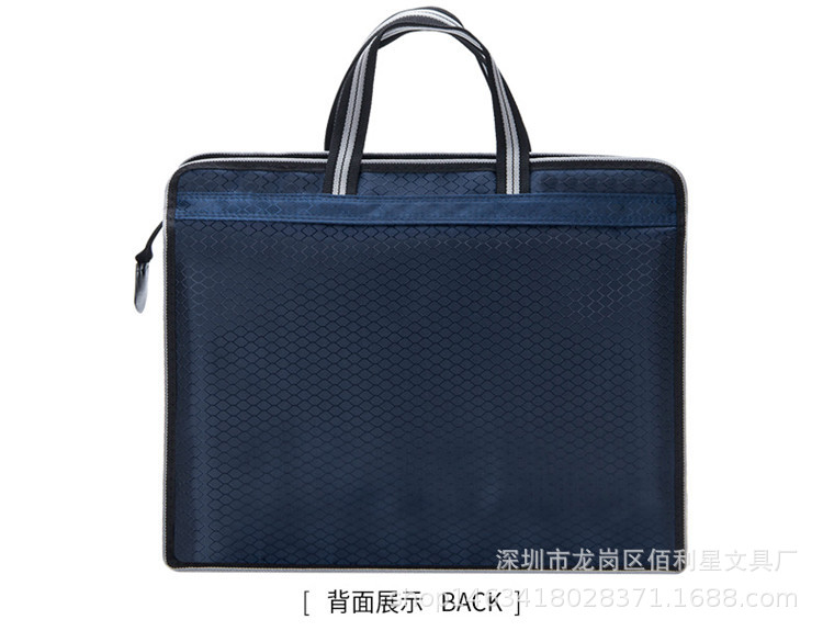 Bailixing Portable Document Bag Conference Poverty Alleviation Bag Waterproof Double-Layer Information Bag Tuition Bag Customizable Printed Logo