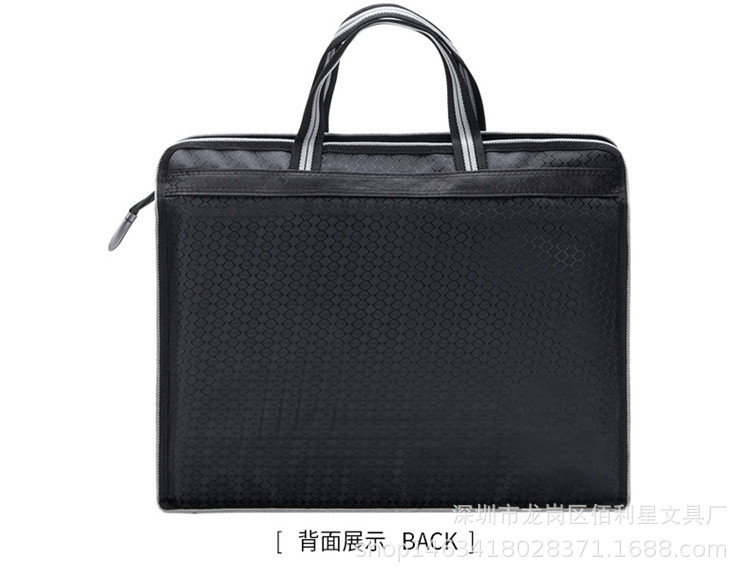 Bailixing Portable Document Bag Conference Poverty Alleviation Bag Waterproof Double-Layer Information Bag Tuition Bag Customizable Printed Logo