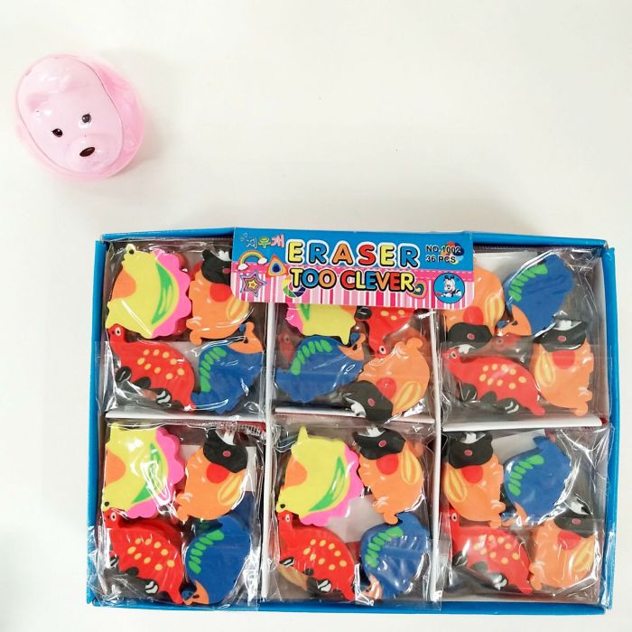Multi - color rubber dinosaur eraser student eraser wholesale Multi - color rubber dinosaur eraser student eraser wholesale