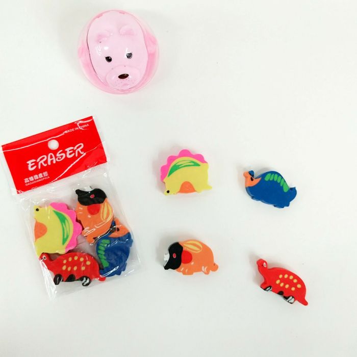 Multi - color rubber dinosaur eraser student eraser wholesale Multi - color rubber dinosaur eraser student eraser wholesale