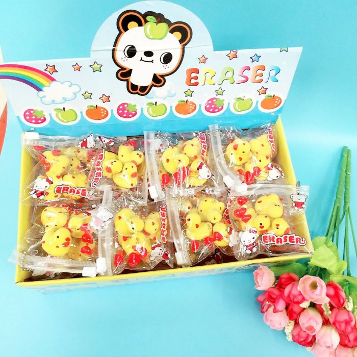 Duck-shaped student eraser wholesale