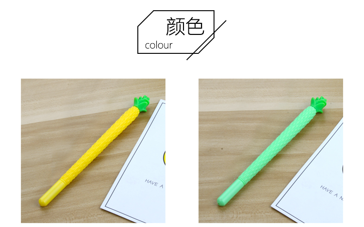 Factory Direct Sales New Fresh Pineapple Black Gel Pen Student Studying Stationery Wholesale Customizable Logo Factory Direct Sales New Fresh Pineapple Black Gel Pen Student Studying Stationery Wholesale Customizable Logo