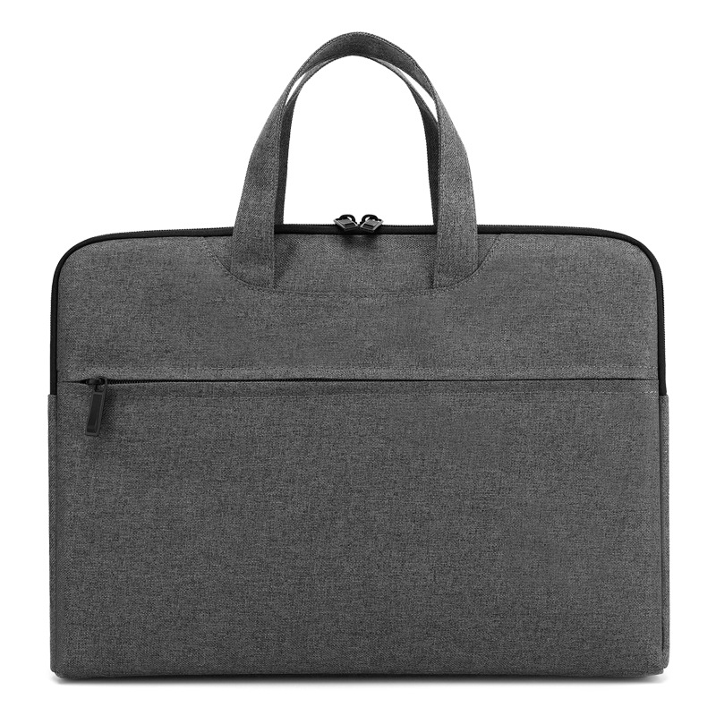 Zippered File Bag Printed Logo Office Business Briefcase Male and Female Units Portable Conference Information Bag Custom Logo