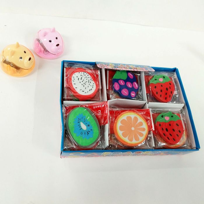 Multi - color fruit pattern rubber anti - real eraser Multi - color fruit pattern rubber anti - real eraser