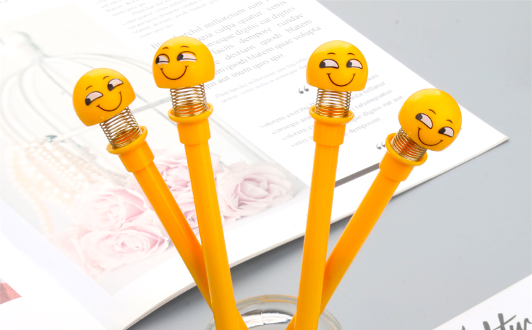 Japanese and Korean New Creative Trending Shaking Head Figurine Pen Anime Expression Bounce Spring Gel Pen Customizable Logo Japanese and Korean New Creative Trending Shaking Head Figurine Pen Anime Expression Bounce Spring Gel Pen Customizable Logo