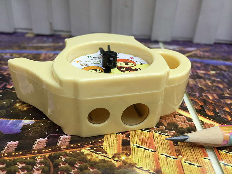 Korean Style Creative Teapot Style Pencil Sharpener Student Alarm Clock Puzzle Pencil Shapper Pencil Sharpener