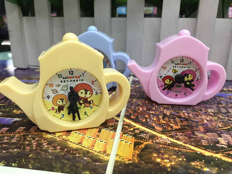 Korean Style Creative Teapot Style Pencil Sharpener Student Alarm Clock Puzzle Pencil Shapper Pencil Sharpener