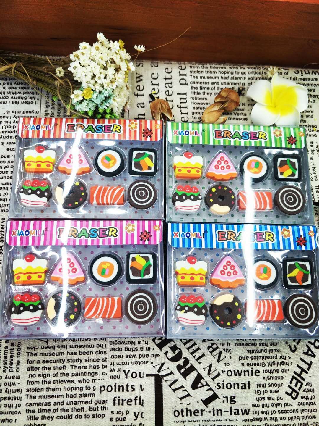 PVC Box Cake Sushi Eraser Cooking Eraser Innovation Factory Direct Sales Student Gift Packaging