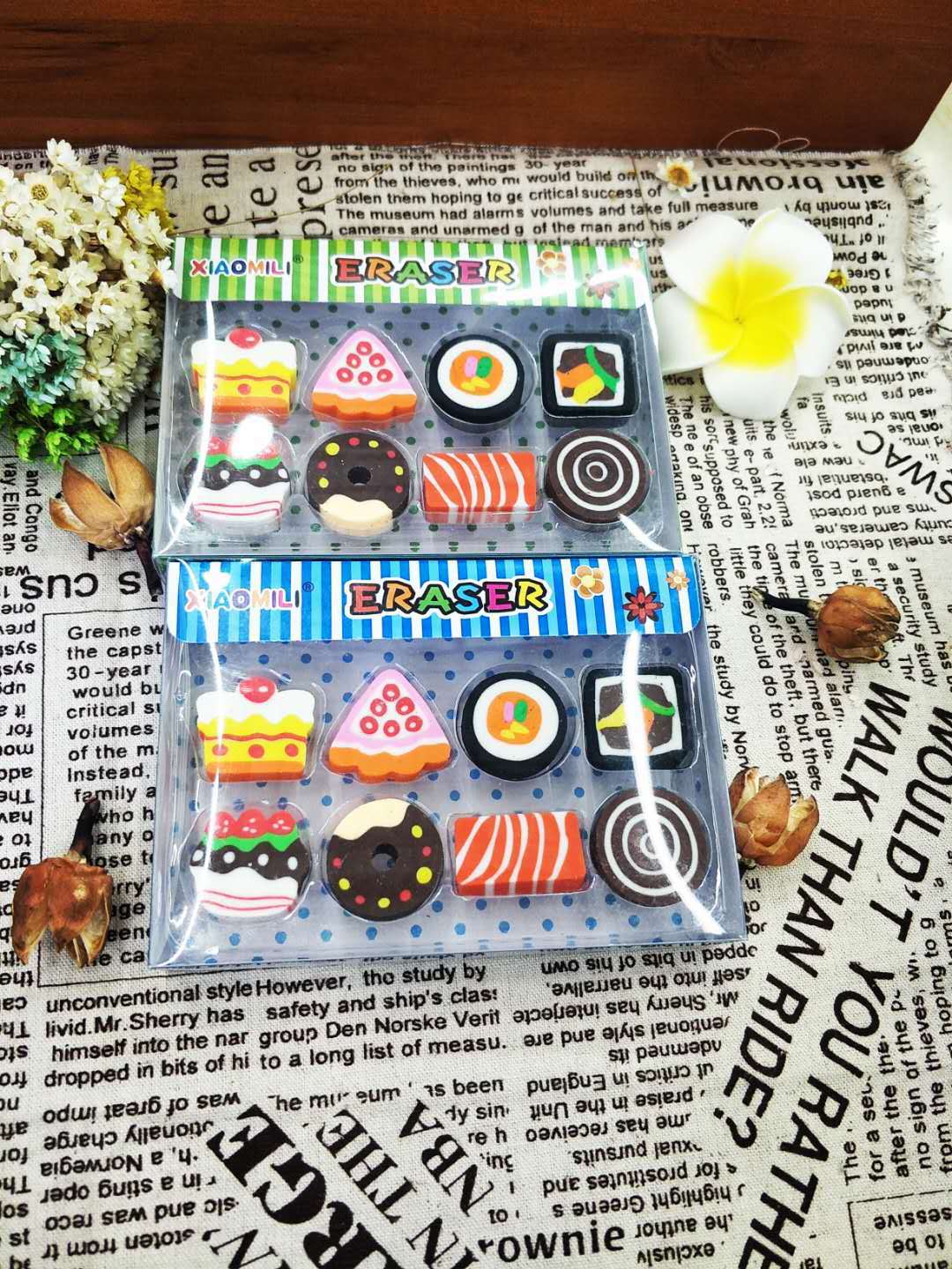 PVC Box Cake Sushi Eraser Cooking Eraser Innovation Factory Direct Sales Student Gift Packaging