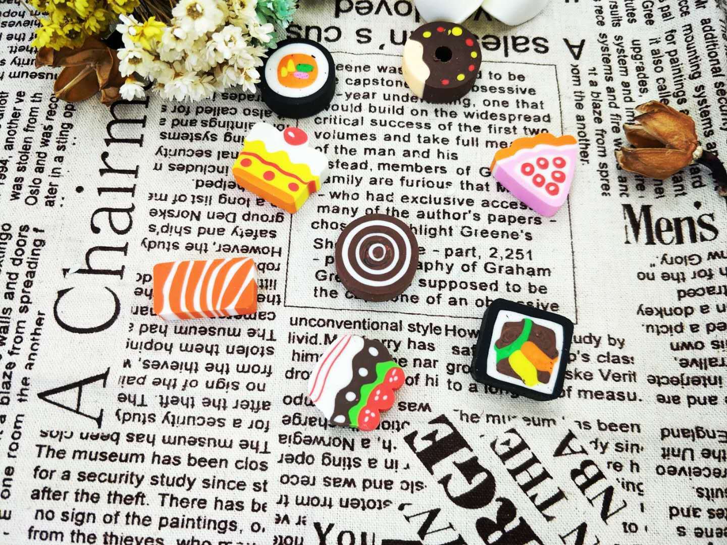 PVC Box Cake Sushi Eraser Cooking Eraser Innovation Factory Direct Sales Student Gift Packaging