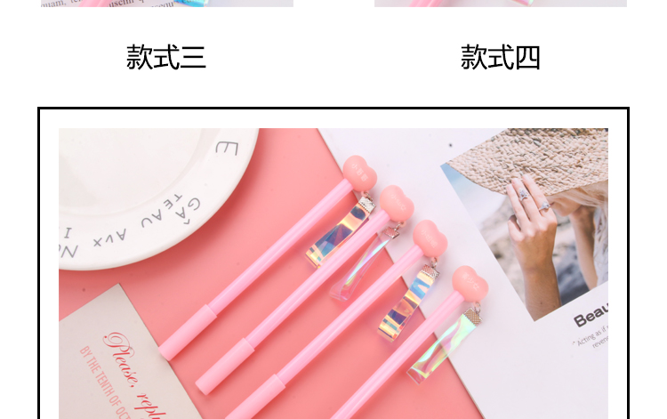 Japanese and Korean Sales Hot Selling Love Pendant Gel Pen Cute Refreshing Stationery Student Studying Stationery Wholesale Japanese and Korean Sales Hot Selling Love Pendant Gel Pen Cute Refreshing Stationery Student Studying Stationery Wholesale