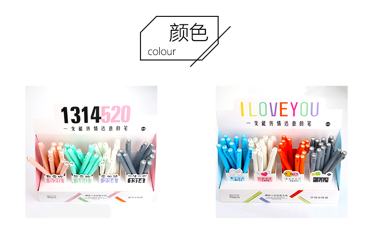 Japanese and Korean Creative Fun Letter Gel Pen Black Love DY Couple Pen Student Studying Stationery Wholesale Japanese and Korean Creative Fun Letter Gel Pen Black Love DY Couple Pen Student Studying Stationery Wholesale