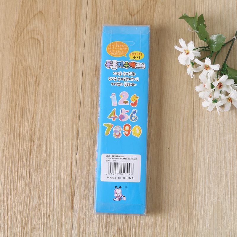 Cartoon - shaped digital eraser set for Children&#039;s New Year creative Stationery gifts