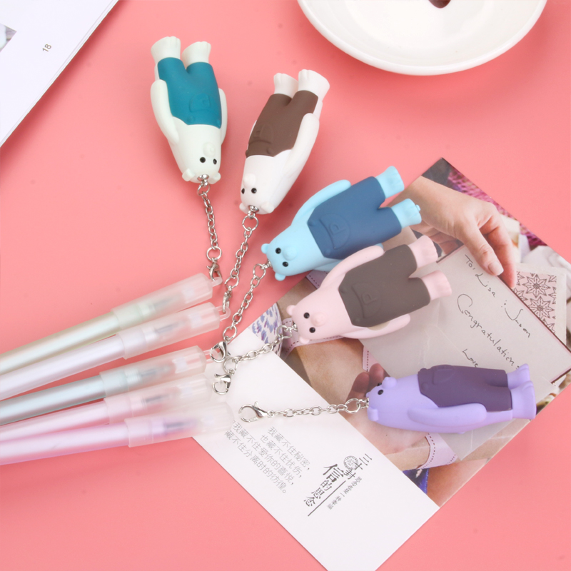 Japanese and Korean Creative New Pendant Gel Pen Black Gel Ink Pen Student Studying Stationery Wholesale Customizable Logo