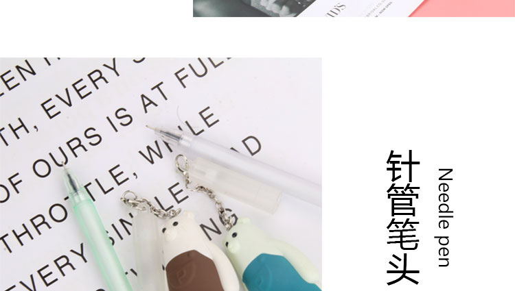 Japanese and Korean Creative New Pendant Gel Pen Black Gel Ink Pen Student Studying Stationery Wholesale Customizable Logo Japanese and Korean Creative New Pendant Gel Pen Black Gel Ink Pen Student Studying Stationery Wholesale Customizable Logo