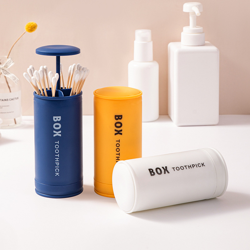 Creative Toothpick Box Automatic Pop-up Floss Holder Household Living Room Push Button Toothpick Bottle Cans Portable Portable Toothpick Holder