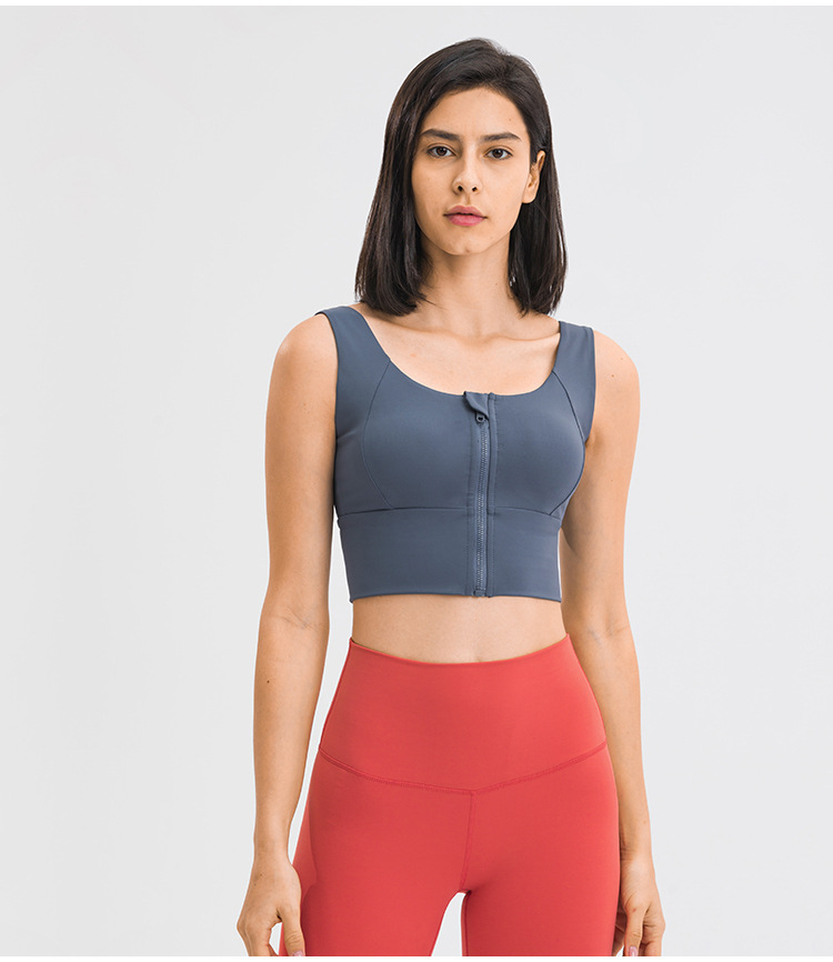 2021 Spring and Summer New Fashion All-Match Zipper Sports Underwear Women's Gather Shockproof Push up Accessory Breast Push up Sports Bra 2021 Spring and Summer New Fashion All-Match Zipper Sports Underwear Women's Gather Shockproof Push up Accessory Breast Push up Sports Bra