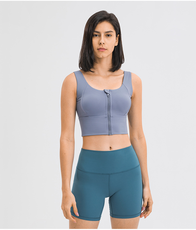 2021 Spring and Summer New Fashion All-Match Zipper Sports Underwear Women's Gather Shockproof Push up Accessory Breast Push up Sports Bra 2021 Spring and Summer New Fashion All-Match Zipper Sports Underwear Women's Gather Shockproof Push up Accessory Breast Push up Sports Bra