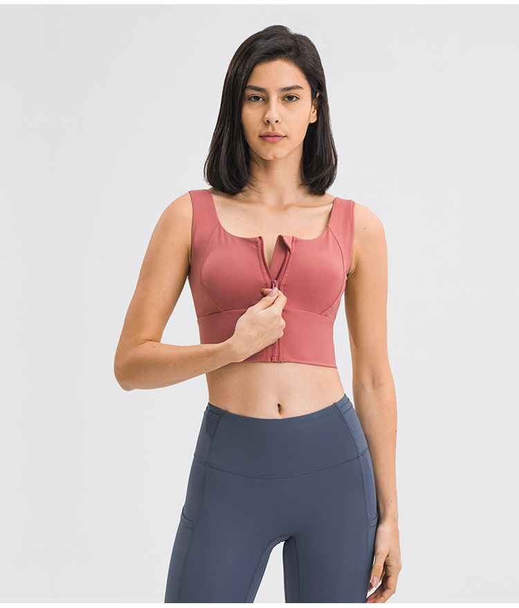 2021 Spring and Summer New Fashion All-Match Zipper Sports Underwear Women's Gather Shockproof Push up Accessory Breast Push up Sports Bra 2021 Spring and Summer New Fashion All-Match Zipper Sports Underwear Women's Gather Shockproof Push up Accessory Breast Push up Sports Bra