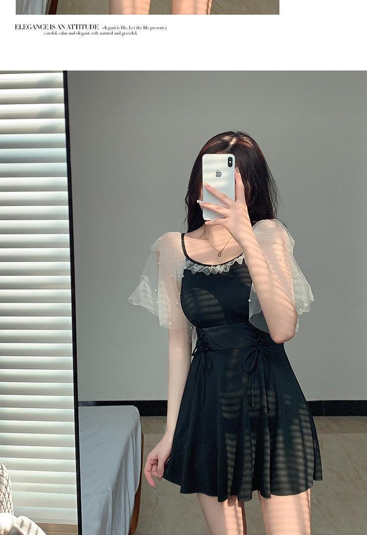 Swimsuit Female Skirt Style Siamese Conservative Thin Korean Ins Fairy Style Student Small Chest Push up Pure Desire Hot Spring Swimsuit Swimsuit Female Skirt Style Siamese Conservative Thin Korean Ins Fairy Style Student Small Chest Push up Pure Desire Hot Spring Swimsuit