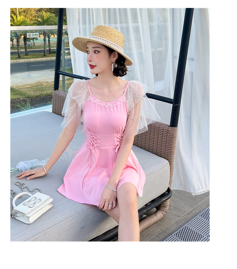 Swimsuit Female Skirt Style Siamese Conservative Thin Korean Ins Fairy Style Student Small Chest Push up Pure Desire Hot Spring Swimsuit Swimsuit Female Skirt Style Siamese Conservative Thin Korean Ins Fairy Style Student Small Chest Push up Pure Desire Hot Spring Swimsuit