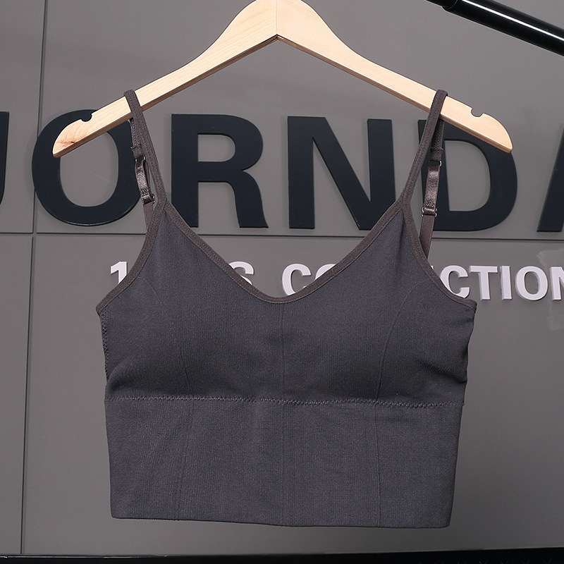 Popular Kaka Same Style Large U-Shaped Beauty Back Tube Top without Steel Ring Push up Underwear Sports Vest Women's Camisole Tube Top