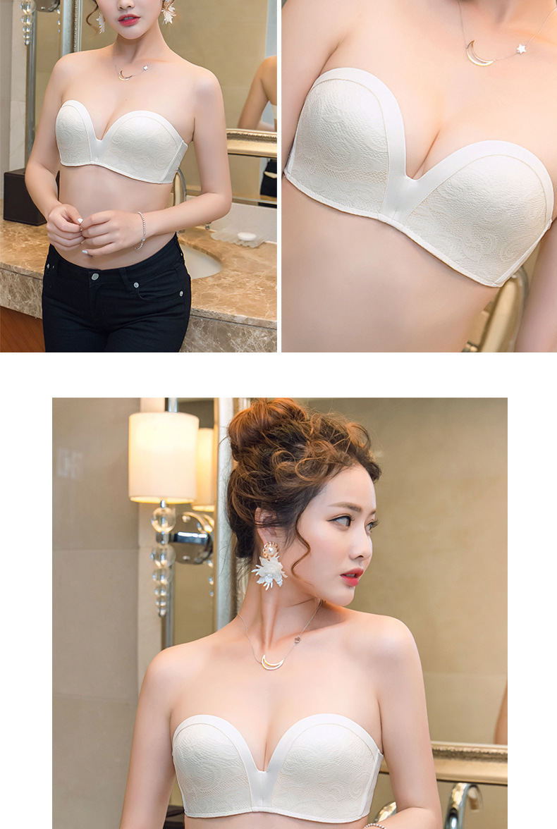 Miracle Strapless Bra Peace of Mind Non-Slip Summer Invisible Bra Wireless Push up Underwear Factory Direct Sales