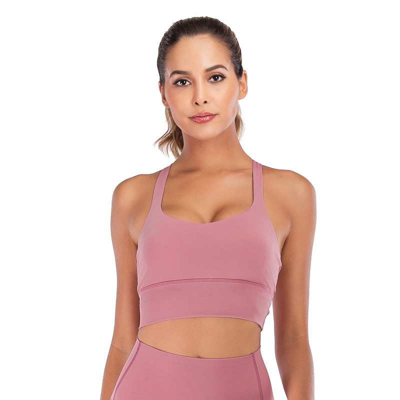 2019 New Beauty Back Exercise Underwear Women&#039;s Push up and Anti-Sagging Running Workout Bra Wireless Yoga Bra