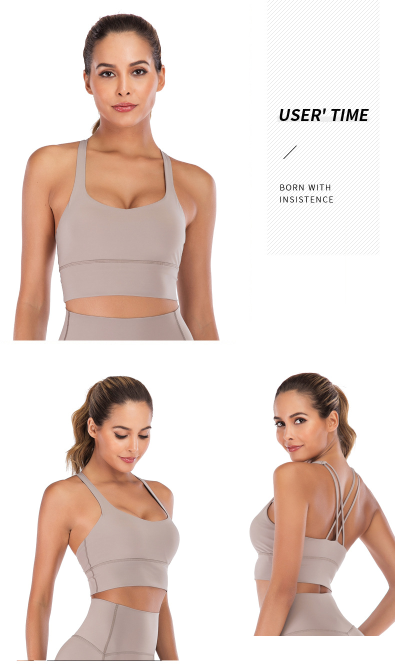 2019 New Beauty Back Exercise Underwear Women's Push up and Anti-Sagging Running Workout Bra Wireless Yoga Bra