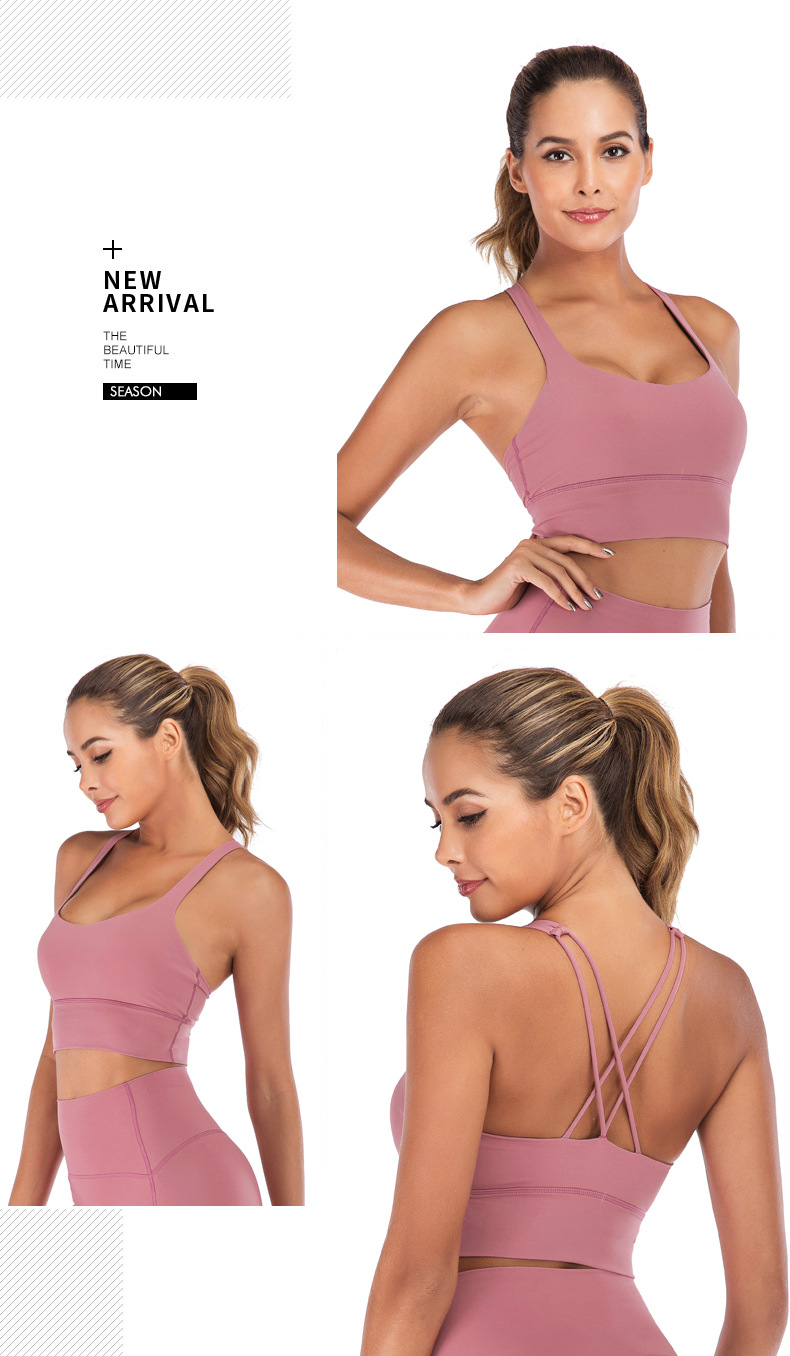 2019 New Beauty Back Exercise Underwear Women's Push up and Anti-Sagging Running Workout Bra Wireless Yoga Bra