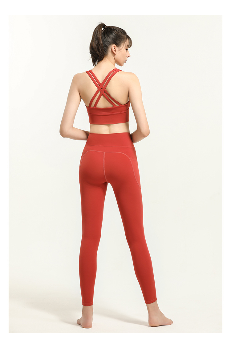 Cross-Border European and American Sports Underwear Women's Shockproof Running Push up Shaping Workout Bra Thin Strap Beauty Back Yoga Vest