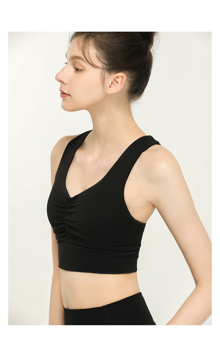 Cross-Border European and American Sports Underwear Women's Shockproof Running Push up Shaping Workout Bra Thin Strap Beauty Back Yoga Vest