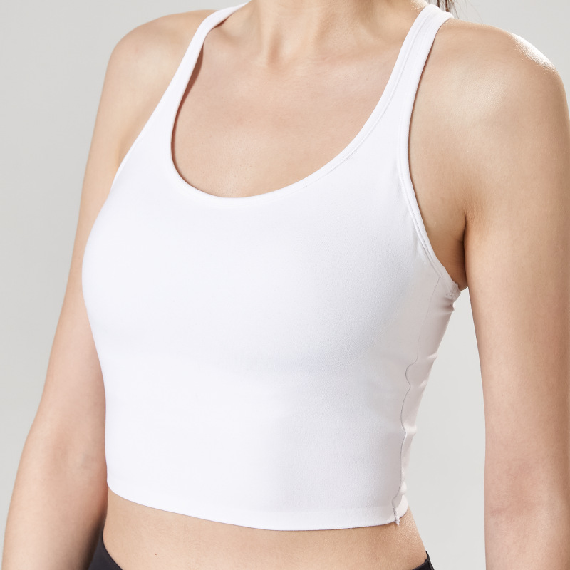 Seamless Nude Feel Brushed Vest High Strength Push-Up Beauty Back Vest Yoga Clothes Outdoor Sports Running Vest Hair Generation