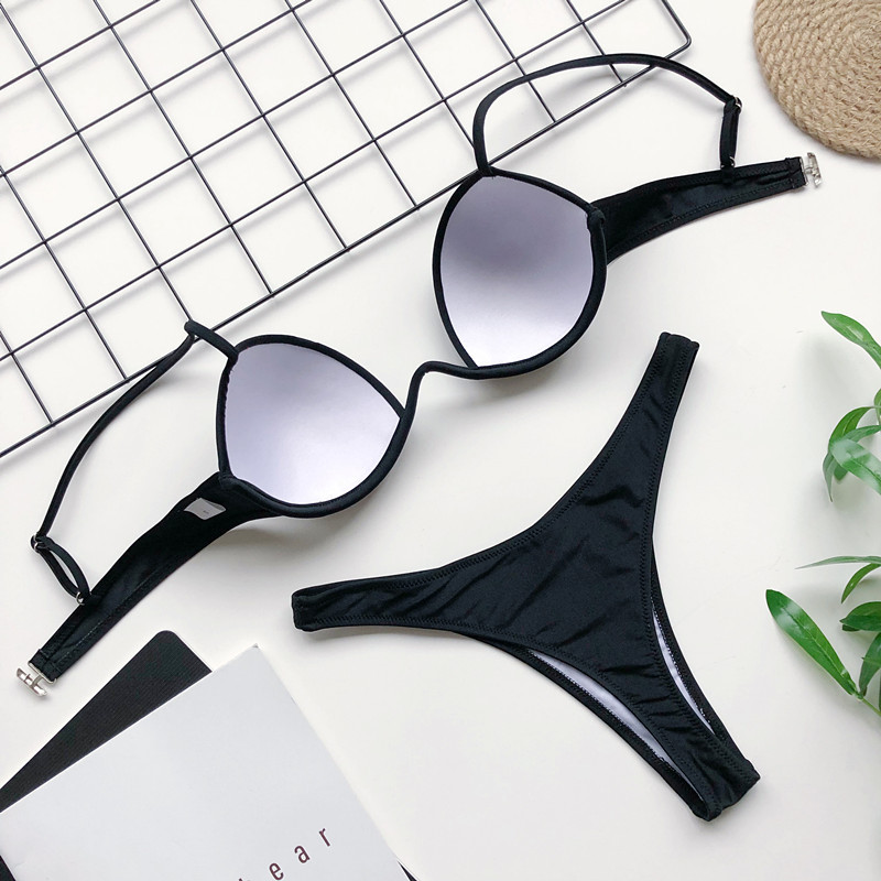 Europe and America Cross Border Swimsuit Hard Cup Push up Bikini AliExpress New One-Piece Steel Support Swimsuit 76341 Europe and America Cross Border Swimsuit Hard Cup Push up Bikini AliExpress New One-Piece Steel Support Swimsuit 76341