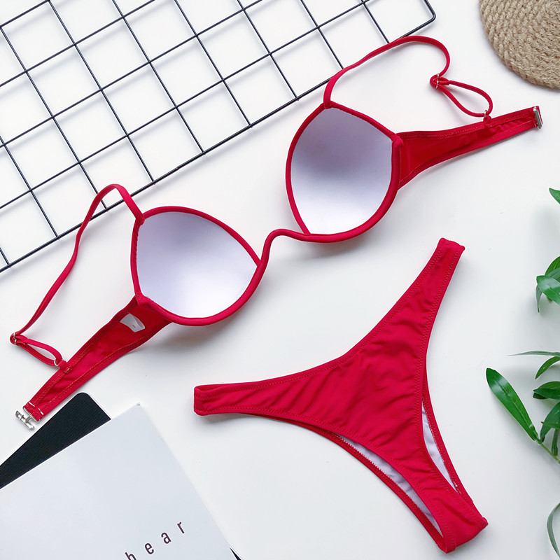 Europe and America Cross Border Swimsuit Hard Cup Push up Bikini AliExpress New One-Piece Steel Support Swimsuit 76341 Europe and America Cross Border Swimsuit Hard Cup Push up Bikini AliExpress New One-Piece Steel Support Swimsuit 76341