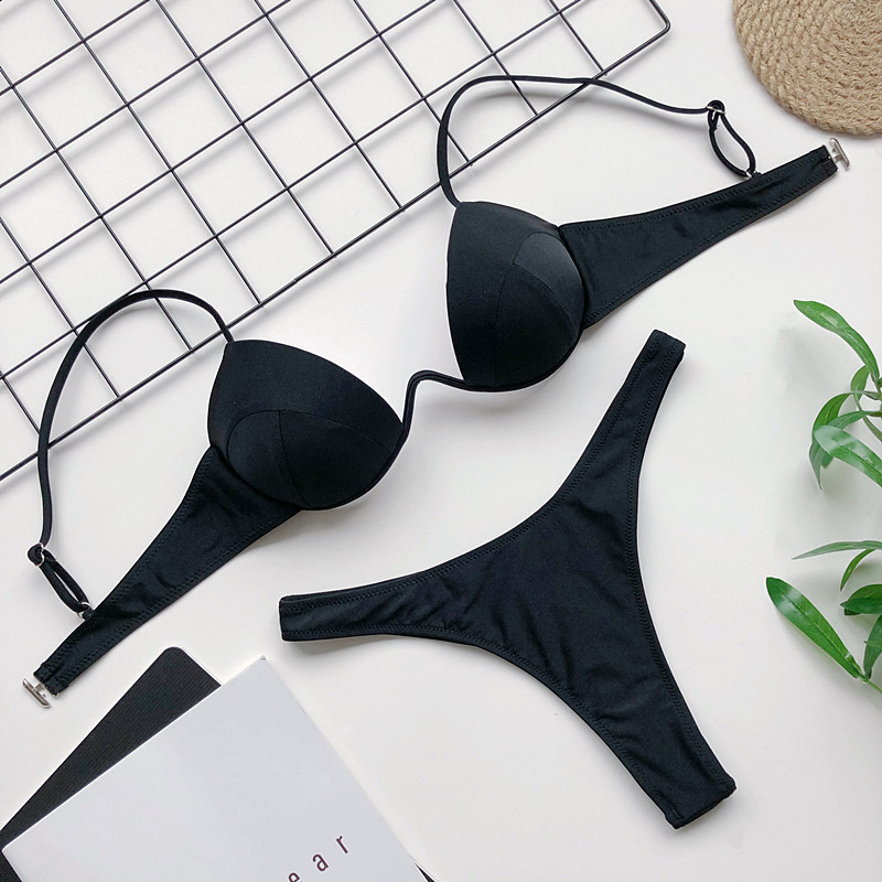 Europe and America Cross Border Swimsuit Hard Cup Push up Bikini AliExpress New One-Piece Steel Support Swimsuit 76341 Europe and America Cross Border Swimsuit Hard Cup Push up Bikini AliExpress New One-Piece Steel Support Swimsuit 76341