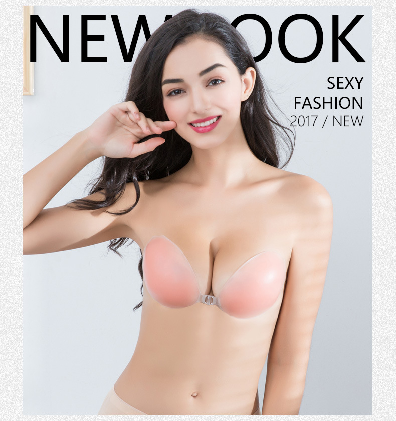 Factory Direct Sales Silicone Bra Silicone Twice Thickened Invisible Nude Bra Push up Invisible Bra Silicone Underwear