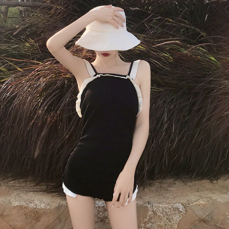 Sexy Swimsuit Women&#039;s Korean Ins Style Fairy Style Conservative Cover Belly Thin Bear Back Small Breast Push up Hot Spring Swimwear
