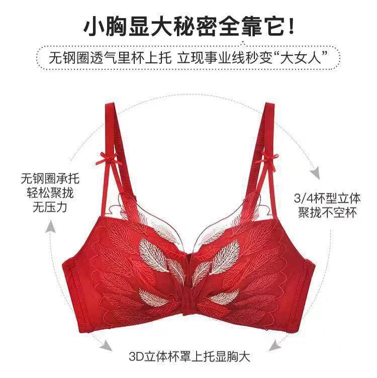 New Thin Wireless Small Breast Push up Underwear Lace Embroidery Adjustable Anti-Sagging Breathable Girly Bra Set New Thin Wireless Small Breast Push up Underwear Lace Embroidery Adjustable Anti-Sagging Breathable Girly Bra Set