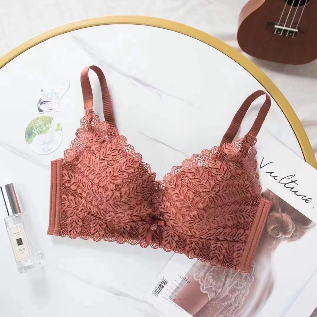 Adjustable French Lace Underwear Women&#039;s Small Chest Push up No Wire Accessory Breast Push up Push up Bra Breathable Comfortable Bra