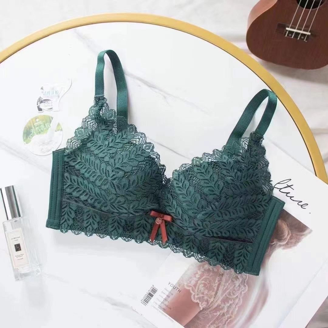 Adjustable French Lace Underwear Women&#039;s Small Chest Push up No Wire Accessory Breast Push up Push up Bra Breathable Comfortable Bra